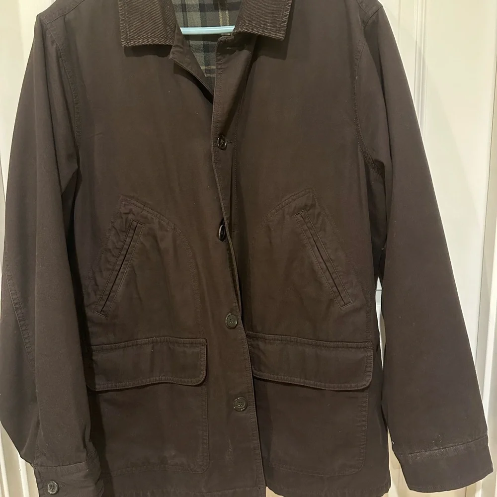 Men’s Brown Lands’ End Jacket - Picture 2 of 4